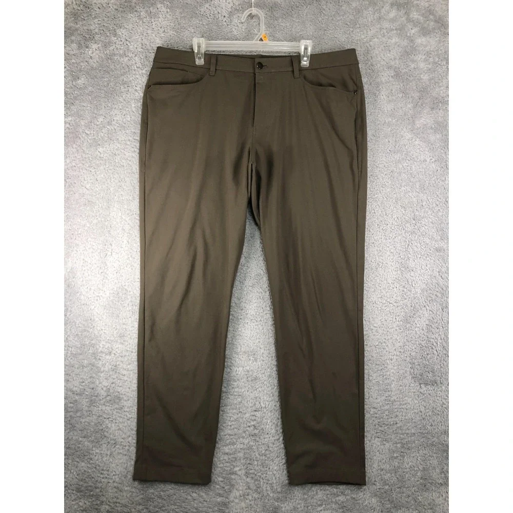 Lululemon ABC 5-Pocket Pants Men's Size 39x30 (Tag 38) Brown